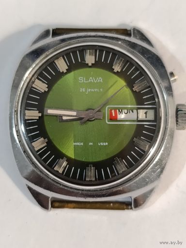 Часы СССР Слава изумруд