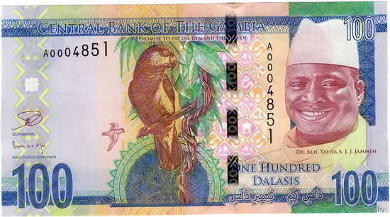 Гамбия, 100 даласи, 2015 г., UNC