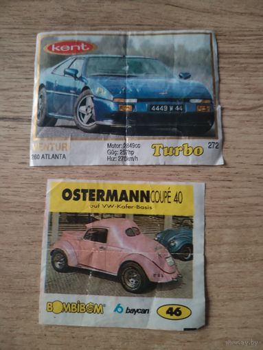 Вкладыши от жевательной резинки.