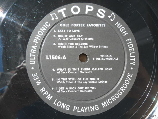 Разные исполнители - Cole Porter Favorites / Irving Berlin Favorites - Tops, США - без конверта