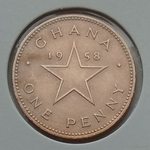 Гана 1 пенни 1958 г. В холдере