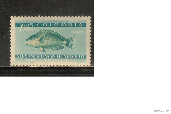 Колумбия-1960(Мих.906) , **  , Морская  Фауна, Рыбы,