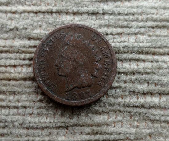 Werty71 США 1 цент 1897 Индеец