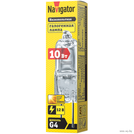 Лампа галогенная капсула G4 Navigator JC 12V 10W