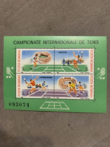 Румыния 1988. Чемпионат мира по большому теннису. Малый лист