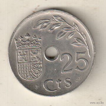 Испания 25 сентимо 1937