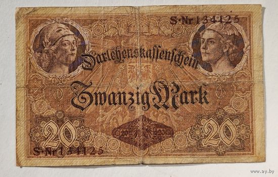 1914 год Германия 20 марок