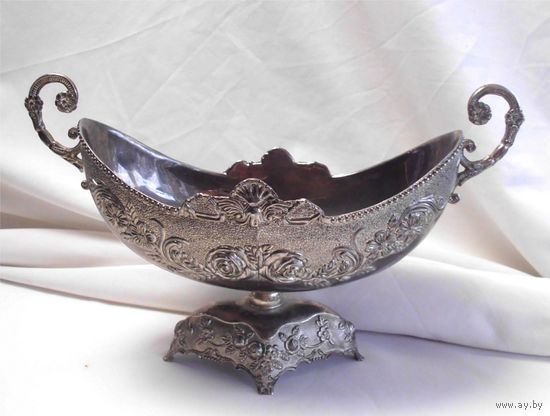 Фруктовница Конфетница Ладья Серебрение 33,0 х 14,0 см