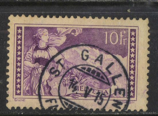 Швейцария 1914 Швейцария в бернском костюме на фоне горы Юнгфрау Стандарт #123