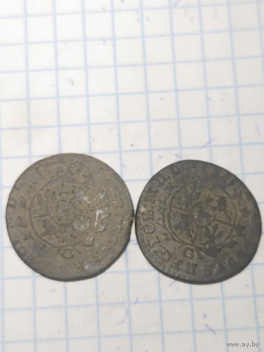 Грош 1767+1768 ОТЛИЧНЫЕ (САП4Ж)