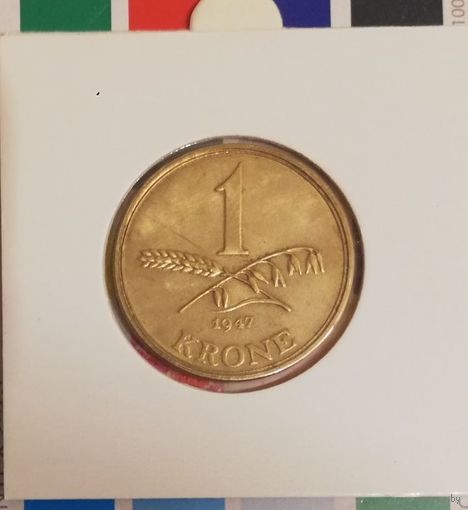Дания 1 крона 1947 NS