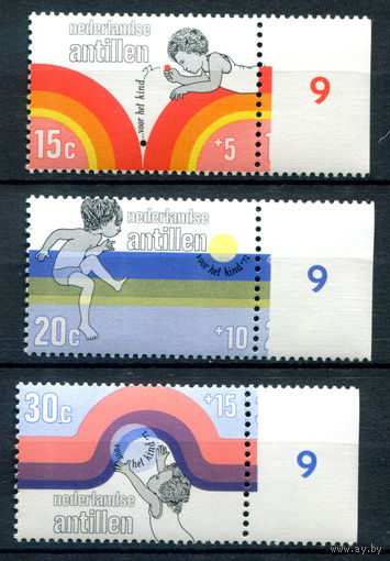 Нидерландские Антильские острова - 1972г. - детские игры - 3 марки - полная серия, MNH [Mi 251-253]. #3-WB-101-A-1
