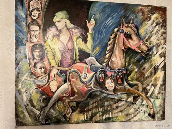 Панно на холсте масло 100-80