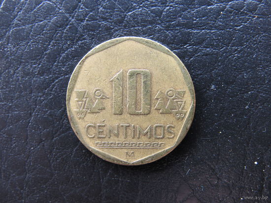 Перу. 10 сентимов. 2005. С 20 копеек. Распродажа коллекции. Смотрите другие лоты.