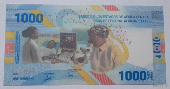 Центрально-Африканские Государства 1000 франков КФА 2020 года UNC