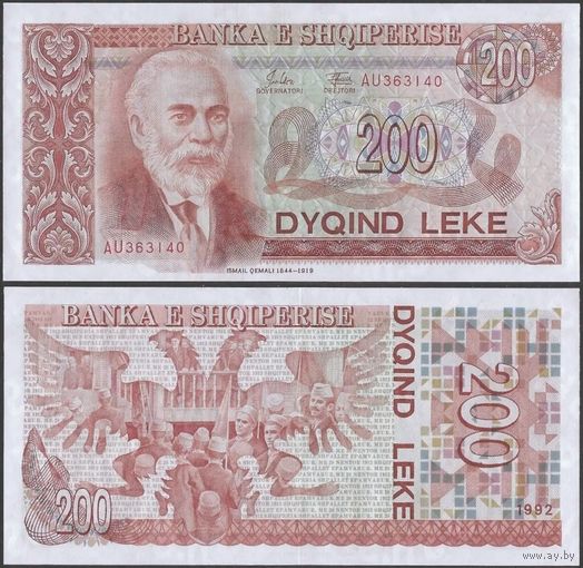 Албания 200 Лек образца 1992 года UNC p52