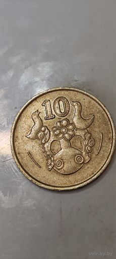 Кипр 10 центов 1988