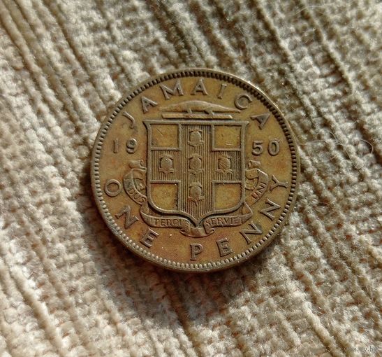 Werty71 Ямайка 1 пенни 1950 Георг 5