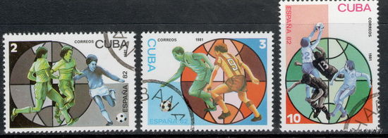 Куба /1981/  Спорт / Чемпионат Мира по Футболу / Испания 1982 / 3 Марки из Серии