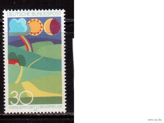 Германия(ФРГ)-1974,(Мих.808), ** , Пеший туризм