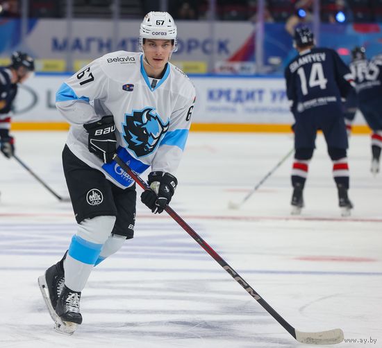 Свитер хоккейный игровой #67 BORIKOV (гостевой)