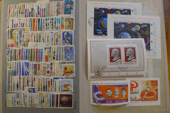 СССР-1964 (Заг.2884-3064) гаш., Хронология, Весь 1964 год(все марки(зуб.+БЗЦ +блоки), полный комплект