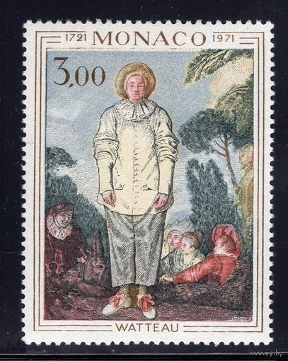Монако 1972 ** Живопись 250 лет смерти Жана-Антуана Ватто. Картина "Пьеро"