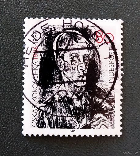 Марка Германия 1986 год Оскар Кокошка