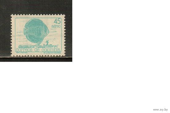 Колумбия-1989(Мих.1751) , **  , Морская  Фауна,Рыбы(одиночка)