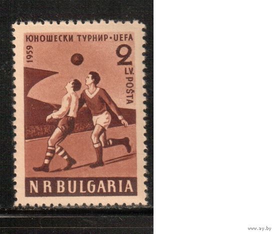 Болгария-1959, (Мих.1101),  **  ,   Спорт, Футбол(одиночка)