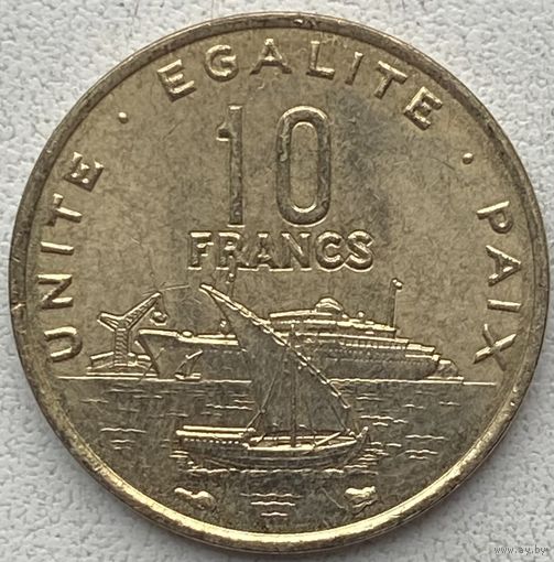 Джибути 10 франков 1996 г.