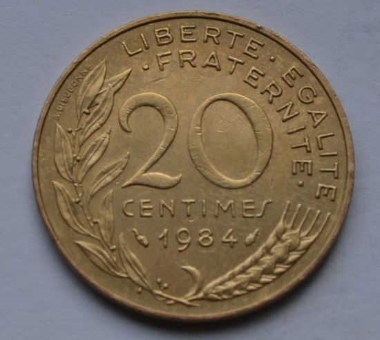 Франция, 20 сантимов 1984 г.