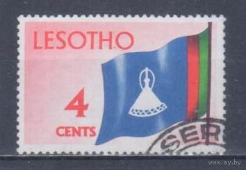[986] Лесото 1971. Флаг страны. Гашеная марка.