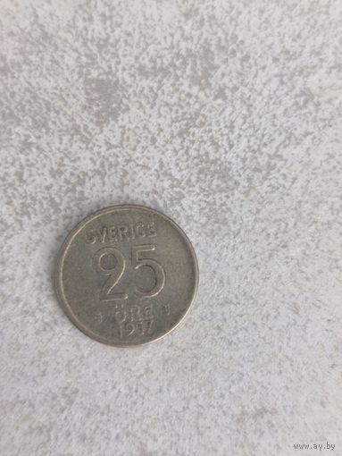 Швеция 25 эре 1957