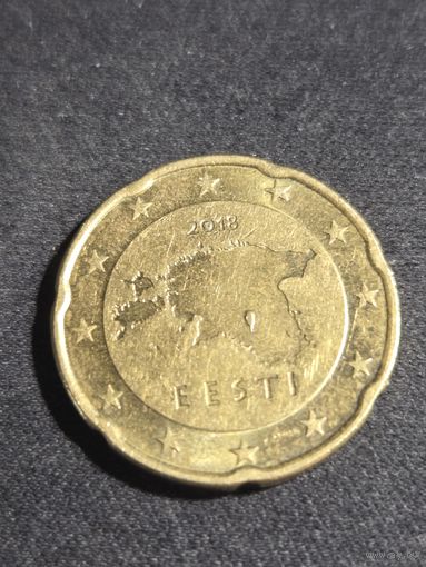 Эстония 20 евроцентов 2018