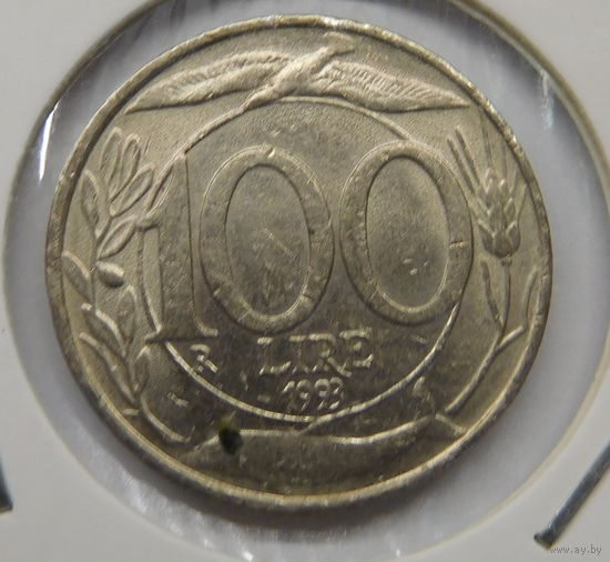 Италия 100 лир 1993 г большая голова