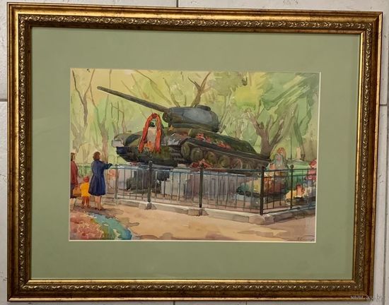 Доморад В.А. Акварель. Размер с рамой и паспарту 51,5х41 см.