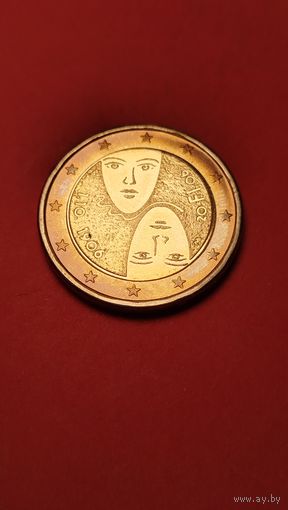 2 Евро 2006. Финляндия. 100 лет равного избирательного права в Финляндии. С рубля. (13)