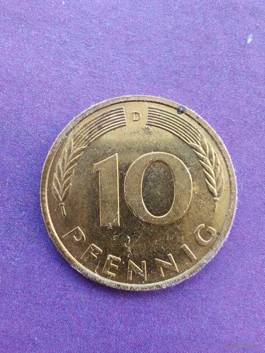 Германия ФРГ 10 пфеннигов 1995 D