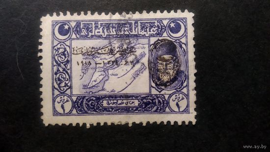 Турция  1919 г. Карта Дарданелл Mi 663. надпечатка   \269фк\