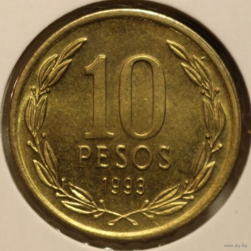 Чили 10 песо 1993 год