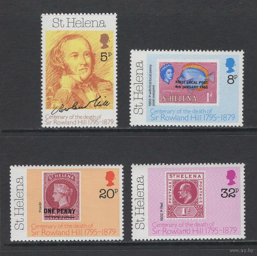 Почта Остров Святой Елены /St. HELENA 1979** Роуленд Хилл 100 лет со дня смерти, Марки на марках