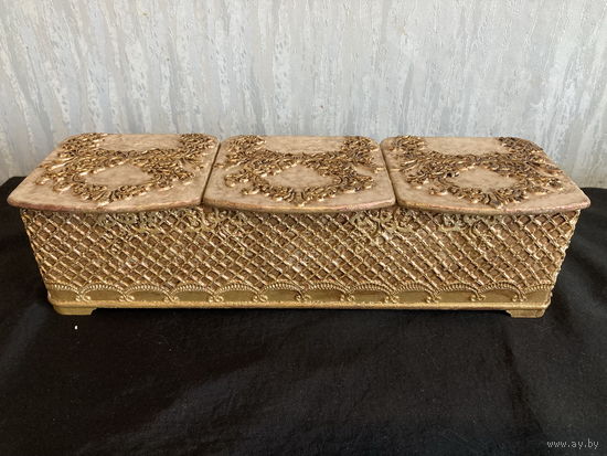 Шкатулка 26х8х7 см 3 секции