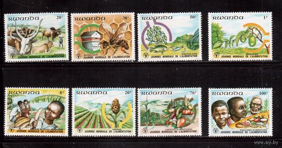 Руанда-1982,(Мих.1159-1166) ** , Фауна, Флора(1)