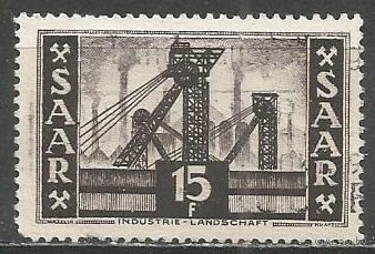Французский СААР. Шахтный копёр. 1952г. Mi#328.