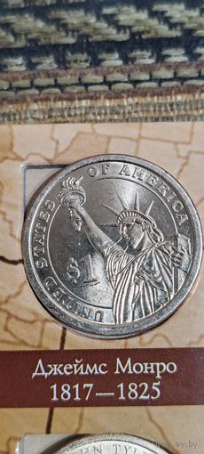 США 1 доллар президент Джеймс Монро 1817-1825