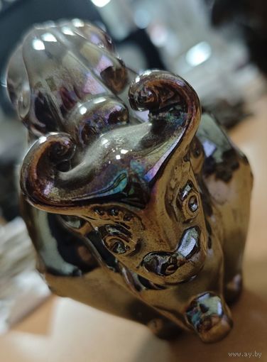 Зубр, декоративное стекло. 10 см