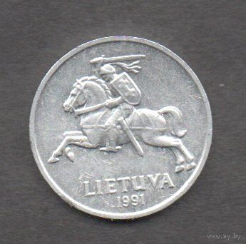 Литва. 2 цента 1991