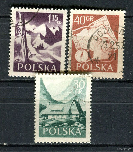Польша - 1956 - Туристическая индустрия - 3 марки. Гашеные и MNH.  (Лот 42HB)-T4P48