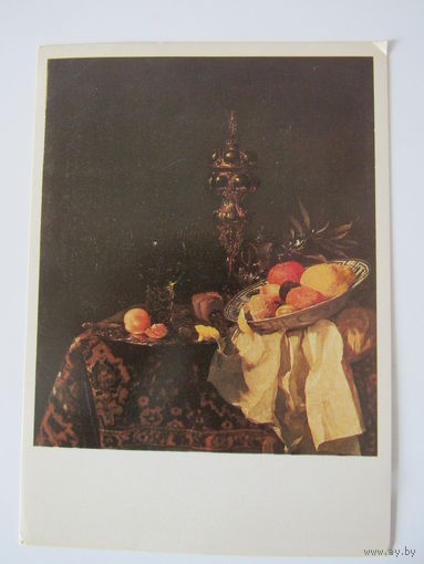 1980. Виллем Калф (1622-1693) "Десерт" Эрмитаж изд. "Аврора" Ленинград